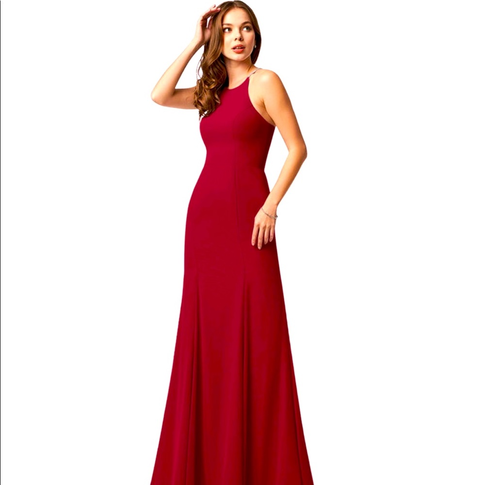 Azazie Tyne Burgundy bridesmaid prom evening dress plus size 18 fancy